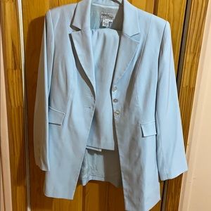 Light blue skirt and blazer